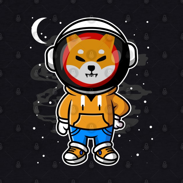 Hiphop Astronaut Shiba Inu Coin To The Moon Crypto Token Shib Army Cryptocurrency Wallet HODL Birthday Gift For Men Women by Thingking About